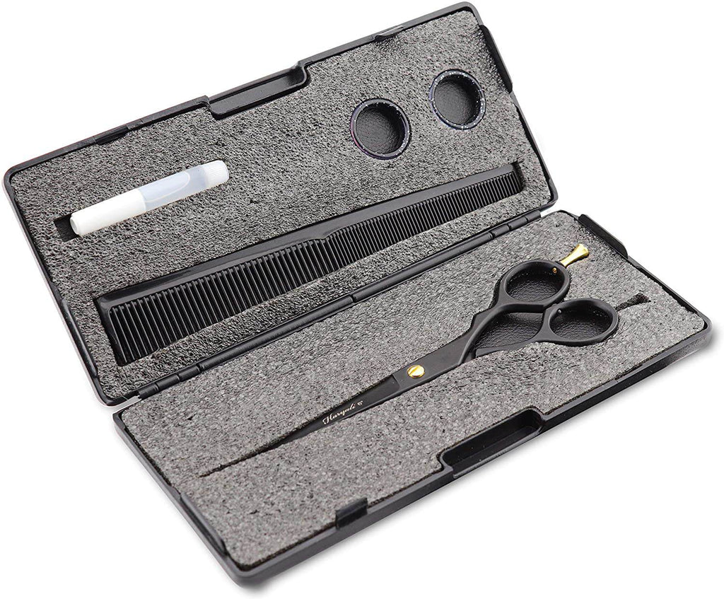 Professional Black 6.0" Barber Scissors with Razor Sharp Edges - HARYALI LONDON