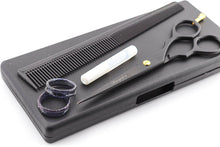 Load image into Gallery viewer, Professional Black 6.0&quot; Barber Scissors with Razor Sharp Edges - HARYALI LONDON